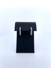 Load image into Gallery viewer, 2D Diamond Hoop Earrings- WG
