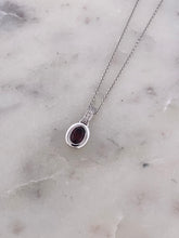 Load image into Gallery viewer, Garnet Bezel Oval Pendant

