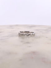 Load image into Gallery viewer, 3 Stone Infinity Ring - WG

