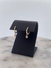 Load image into Gallery viewer, Pear Dangle Hoop Earrings
