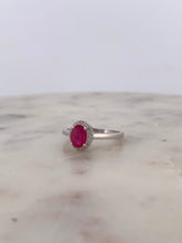 Load image into Gallery viewer, Ruby Halo Diamond Ring
