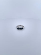 Load image into Gallery viewer, Blue Sapphire Marquee 5 Stone Band

