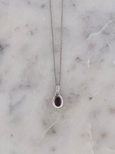 Load image into Gallery viewer, Garnet Bezel Oval Pendant
