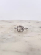 Load image into Gallery viewer, Princess Cluster Halo Engagement Ring
