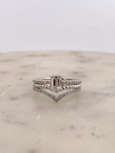 Load image into Gallery viewer, Emerald Half Eternity Engagement
