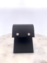 Load image into Gallery viewer, 14k Rose Gold Diamond Earrings
