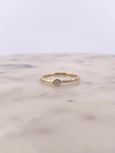 Load image into Gallery viewer, Sideways Pear Half Band Ring
