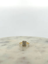 Load image into Gallery viewer, Pave Emerald Cluster Engagement
