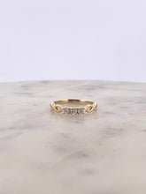 Load image into Gallery viewer, 3 Stone Infinity Ring - YG
