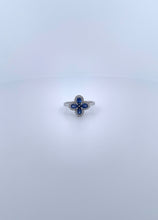 Load image into Gallery viewer, Blue Sapphire Clover Ring
