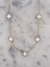 Load image into Gallery viewer, Mother of Pearl Clover Necklace

