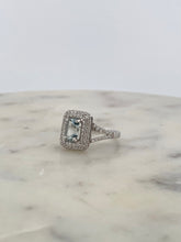 Load image into Gallery viewer, Aquamarine Pave Ring

