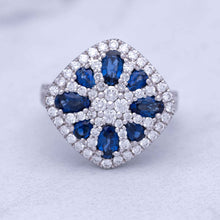 Load image into Gallery viewer, Blue Sapphire Diamond Fashion Ring
