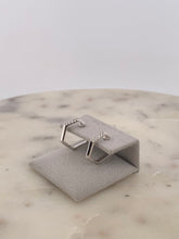 Load image into Gallery viewer, Hexagon Pave Huggie
