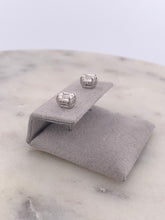 Load image into Gallery viewer, Emerald Diamond 3D Earrings
