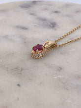 Load image into Gallery viewer, Ruby Diamond Pendant

