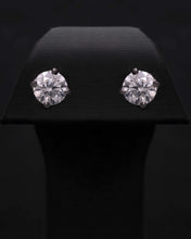 Load image into Gallery viewer, Diamond Round Earrings -WG
