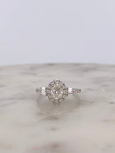 Load image into Gallery viewer, Oval Halo with Baguette Sides Engagement
