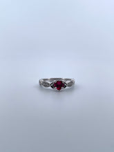 Load image into Gallery viewer, Garnet Heart Ring

