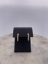 Load image into Gallery viewer, Small Diamond Hoops -YG
