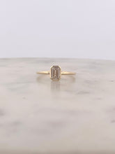 Load image into Gallery viewer, Bezel Set Emerald Engagement
