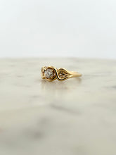 Load image into Gallery viewer, Round Solitaire Fancy Swirls Engagement Ring -YG
