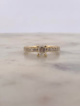 Load image into Gallery viewer, 2D Emerald Half Eternity Engagement
