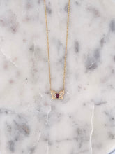 Load image into Gallery viewer, Ruby with Diamond Butterfly &amp; Necklace
