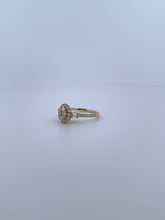 Load image into Gallery viewer, Oval Round Cluster Engagement- yellow gold
