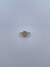 Load image into Gallery viewer, Oval Round Cluster Engagement- yellow gold
