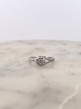 Load image into Gallery viewer, Round Cluster One Side Diamond Engagement Ring

