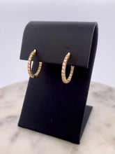 Load image into Gallery viewer, 2D Diamond Hoops - YG
