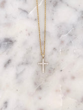 Load image into Gallery viewer, Diamond Cross Pendant- YG
