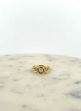Load image into Gallery viewer, Round Solitaire Fancy Swirls Engagement Ring -YG
