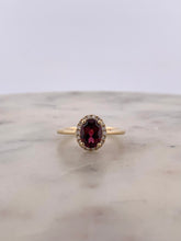 Load image into Gallery viewer, Garnet Halo Ring
