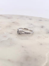 Load image into Gallery viewer, Round Cluster One Side Diamond Engagement Ring
