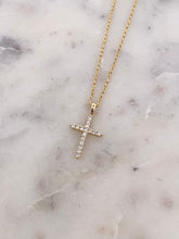 Load image into Gallery viewer, Diamond Cross Pendant- YG
