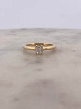 Load image into Gallery viewer, Emerald Solitaire with Hidden Halo Engagement
