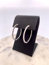 Load image into Gallery viewer, 2D Diamond Hoops- WG
