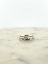 Load image into Gallery viewer, 3 Stone Engagement Ring- Marquee Sides
