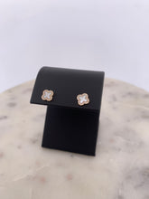 Load image into Gallery viewer, Mother of Pearl Clover Earrings
