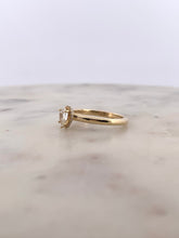 Load image into Gallery viewer, Pear with Halo Basket Solitaire Engagement
