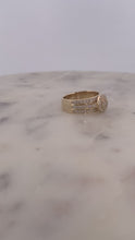 Load and play video in Gallery viewer, 3 Row Round Double Halo Engagement Ring
