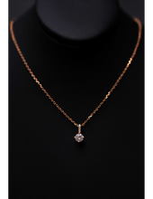 Load image into Gallery viewer, Solitaire Rose Gold Diamond Pendant
