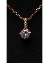 Load image into Gallery viewer, Solitaire Rose Gold Diamond Pendant
