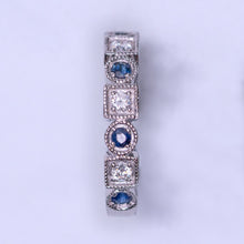 Load image into Gallery viewer, Diamond &amp; Blue Sapphire Band
